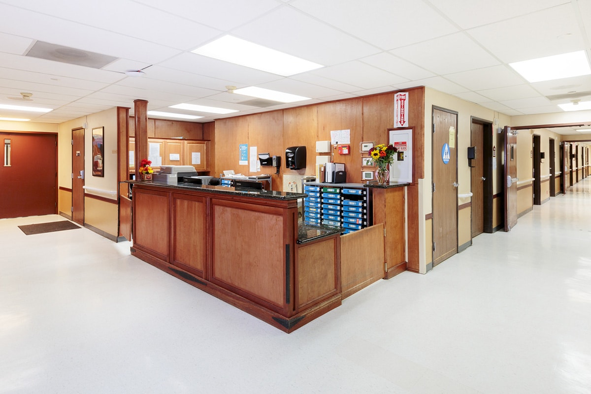 The front desk at River Valley