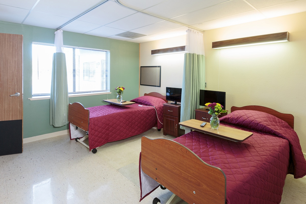 A resident's shared room at River Valley