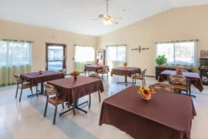 The dining room at River Valley